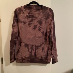 Lululemon maroon Tie dye crew neck, size 10